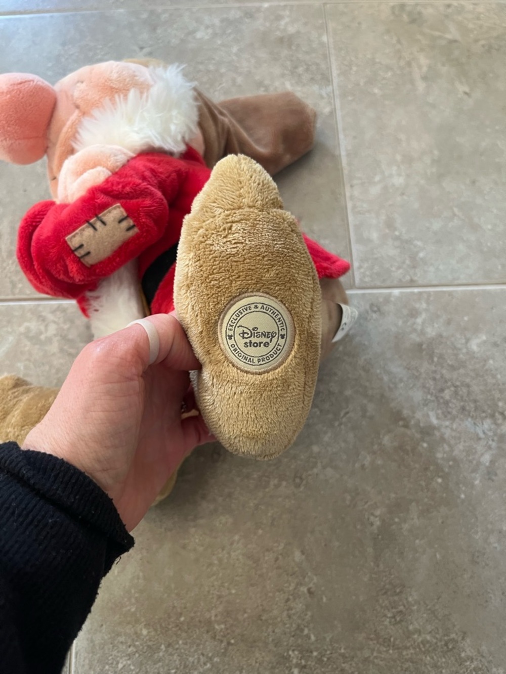 Disney store Grumpy Plush - Red Jacket, Tan Boots - Picture 2 of 2